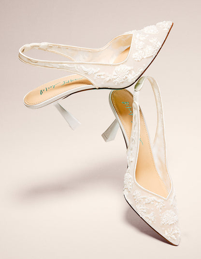 Betsey Johnson Special Offer | NIKKI IVORY Slingback Heels