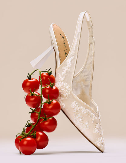 Betsey Johnson Special Offer | NIKKI IVORY Slingback Heels