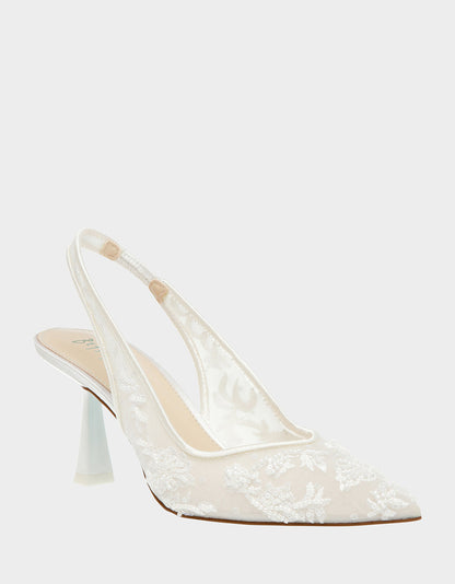 Betsey Johnson Special Offer | NIKKI IVORY Slingback Heels