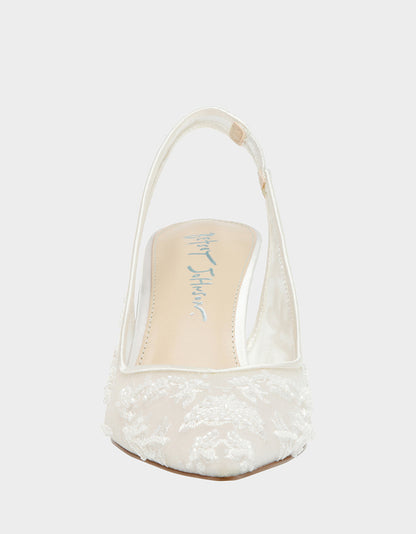 Betsey Johnson Special Offer | NIKKI IVORY Slingback Heels