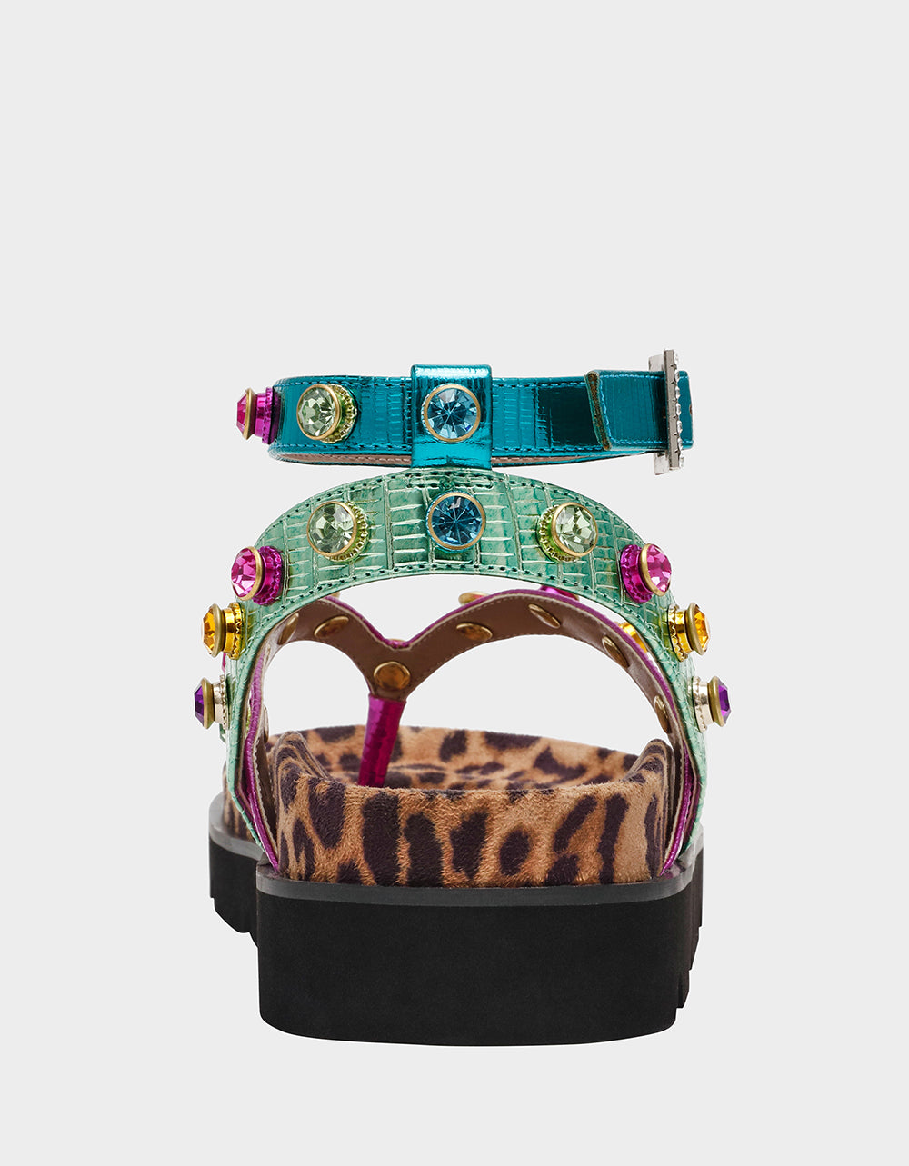 Betsey Johnson Hot Sale | CONLEY METALLIC MULTI Strappy Flatform Sandal
