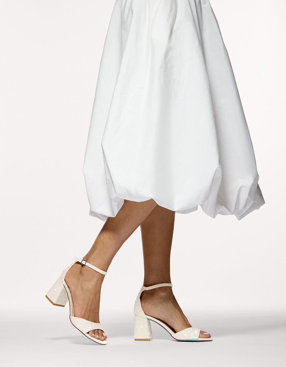 Betsey Johnson Customer Favorite | KAMI PEARL Block Heel Open Toe Women's Heel