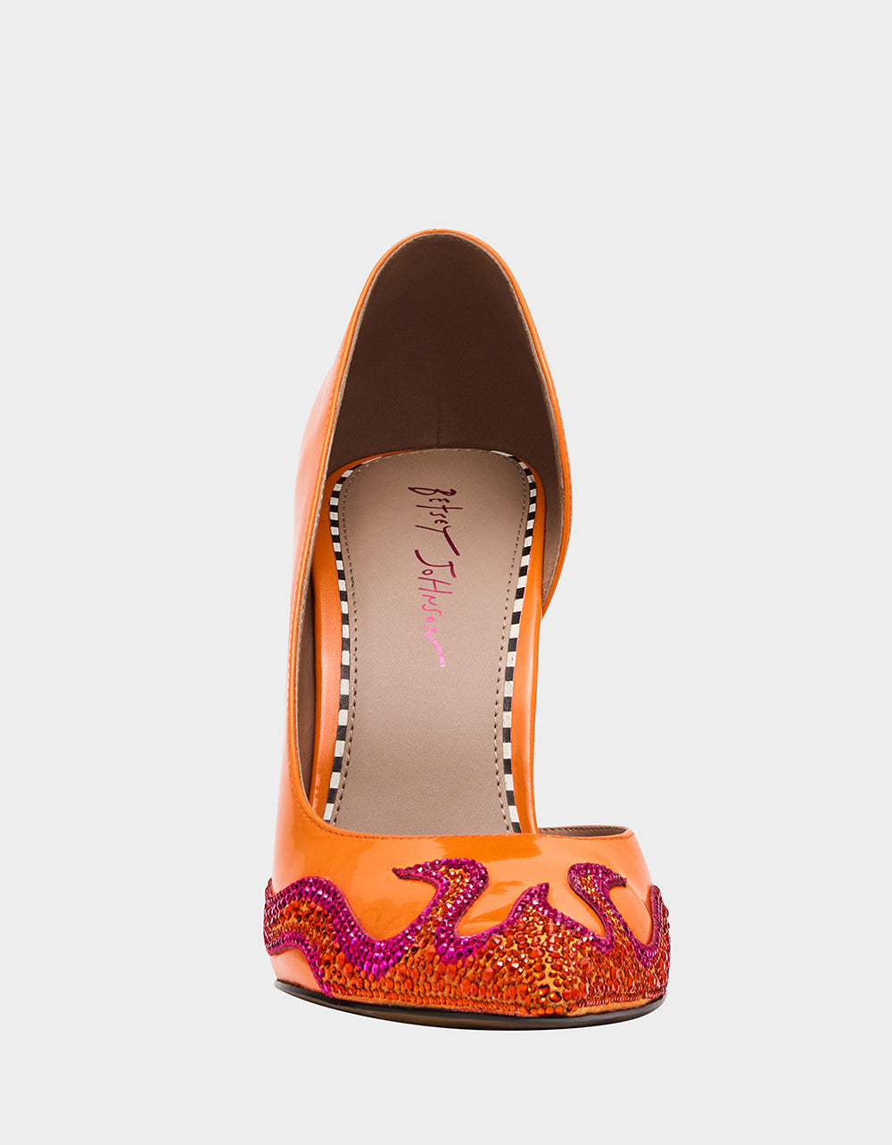 Betsey Johnson Great Value | PHOENIX ORANGE MULTI Pointed-Toe Pump Women's Heel