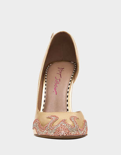 Betsey Johnson Great Value | PHOENIX METAL MULTI Pointed-Toe Pump Women's Heel