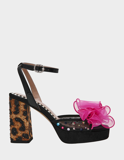 Betsey Johnson Exclusive | PALLOMA BLACK MULTI Women's Platform Block Heel