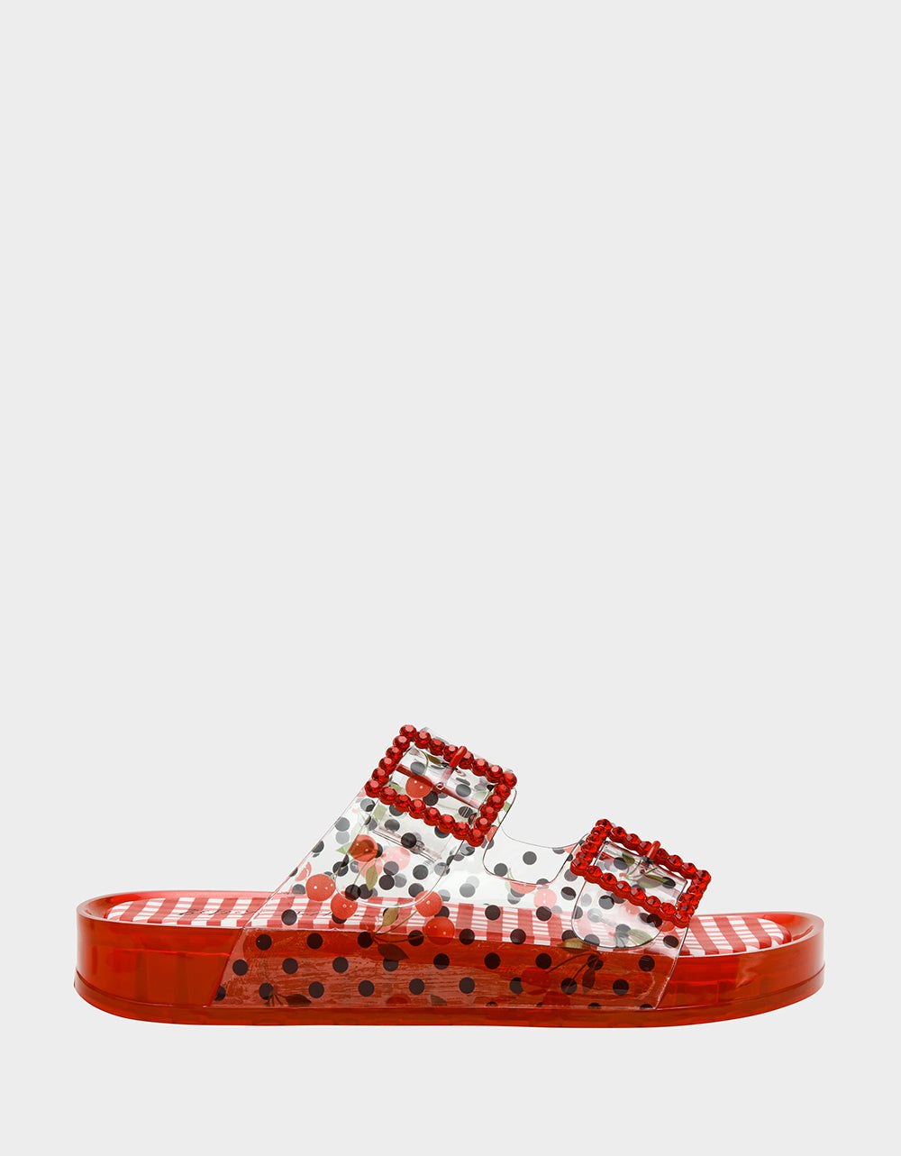 Betsey Johnson Trusted | LANDIN RED MULTI Jelly Flatform Women's Sandal