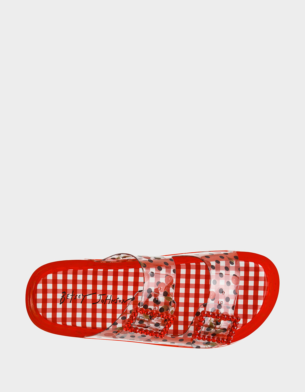 Betsey Johnson Trusted | LANDIN RED MULTI Jelly Flatform Women's Sandal
