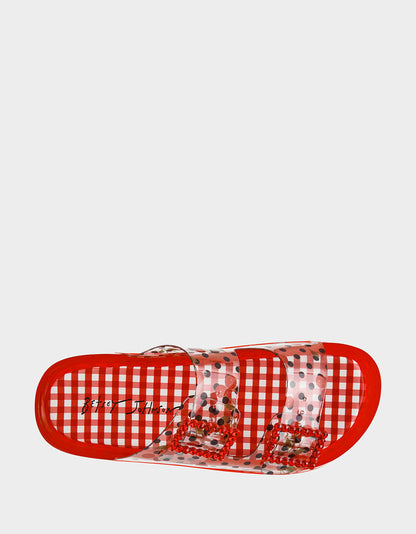 Betsey Johnson Trusted | LANDIN RED MULTI Jelly Flatform Women's Sandal