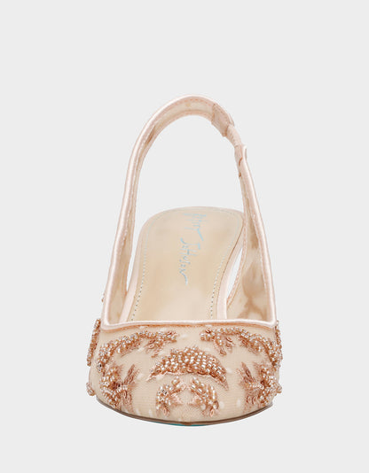 Betsey Johnson Great Value | NIKKI BLUSH Slingback Pointed Toe Women's Heels