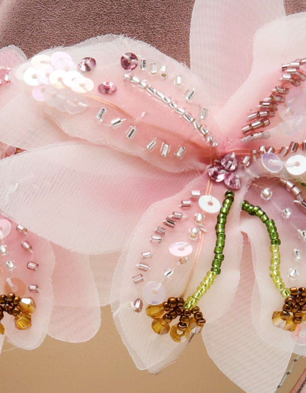 Betsey Johnson Best Seller | ROSIA Light Pink Flower Embellished Pearl Square-Toe Women's Block Heel