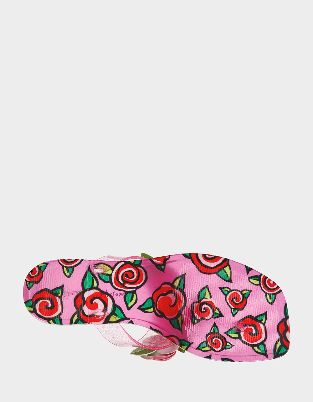 Betsey Johnson Deals | TREN01S5 FUSHIA ROSE Jelly Thong Strappy Women's Sandal