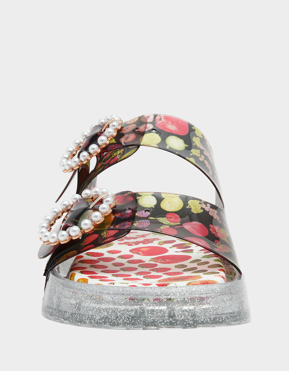 Betsey Johnson Customer Favorite | LANDIN BLACK MULTI Jelly Flatform Women's Sandal