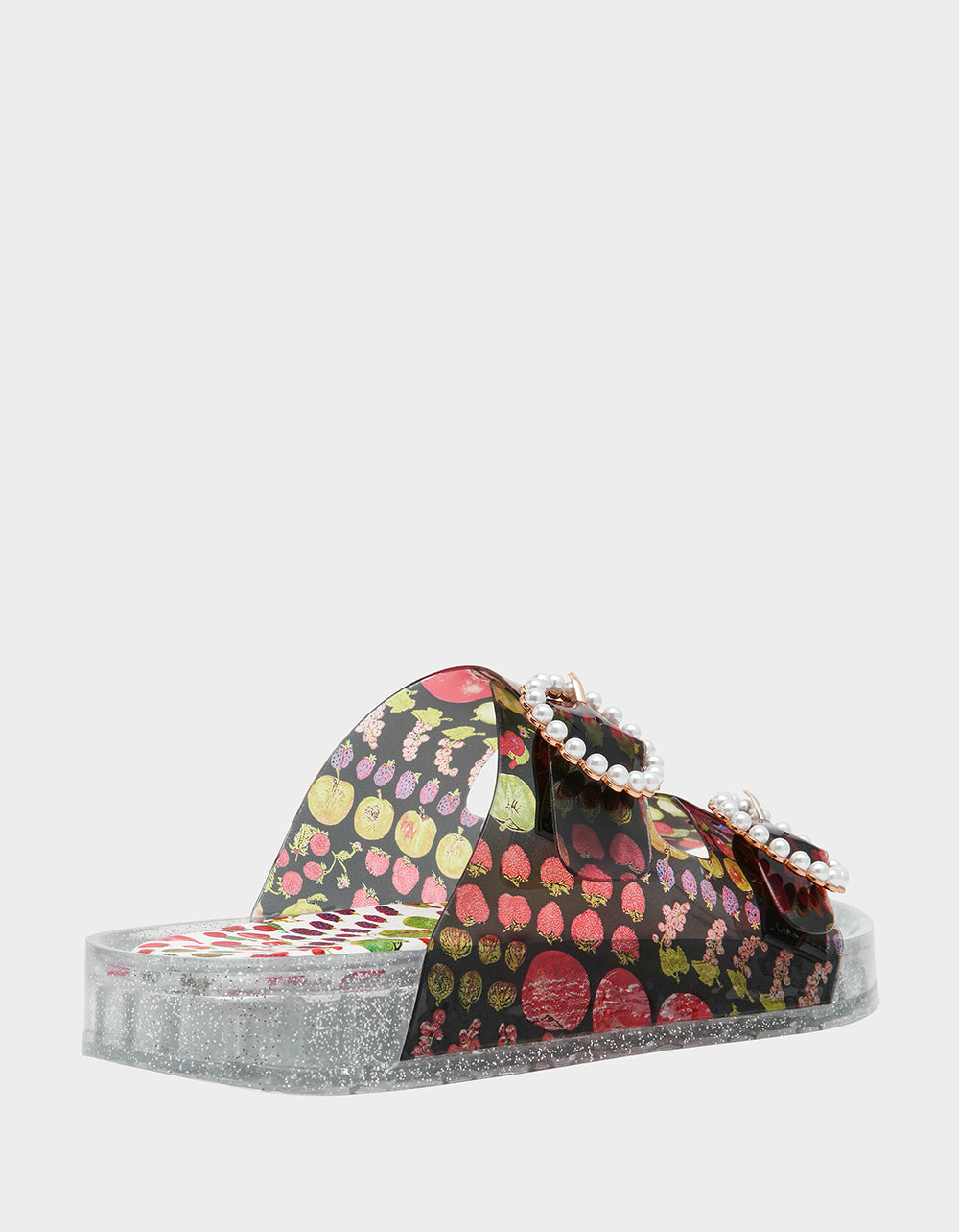 Betsey Johnson Customer Favorite | LANDIN BLACK MULTI Jelly Flatform Women's Sandal
