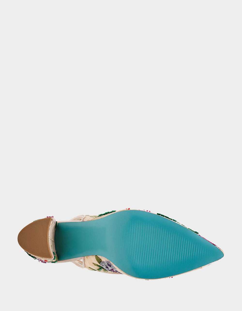 Betsey Johnson Essential | LIRA BLUSH MULTI FLORAL Pointed-Toe Slingback Mesh Women's Heel