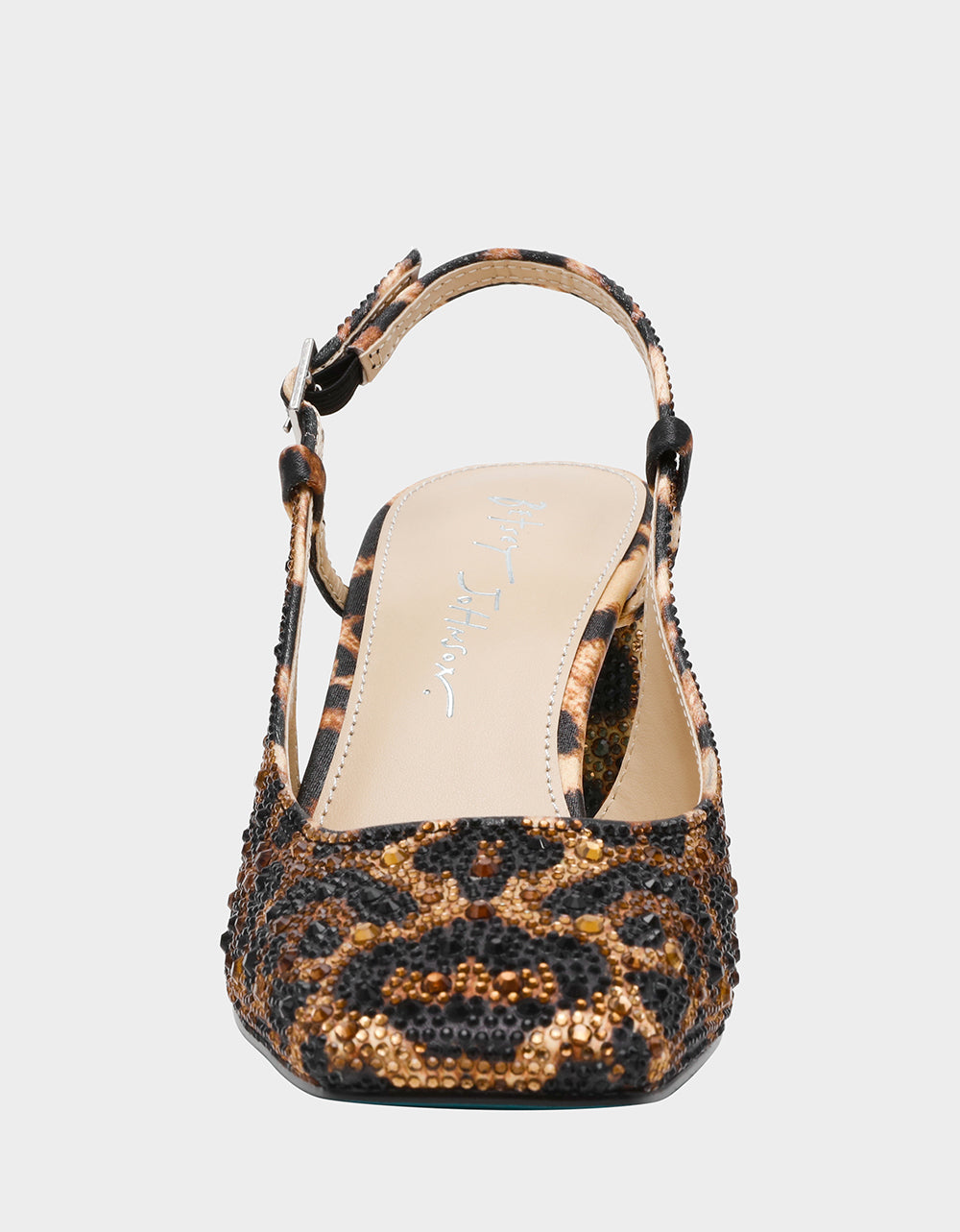 Betsey Johnson Best Seller | ELIAS LEOPARD Square-Toe Slingback Block Heels