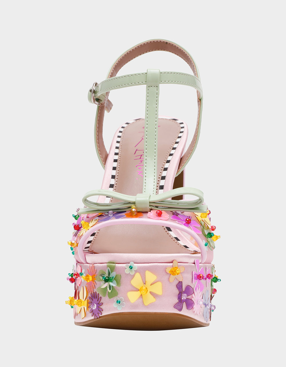Betsey Johnson Featured | MELODIE PINK MULTI Women's Platform Floral Heel Sandal