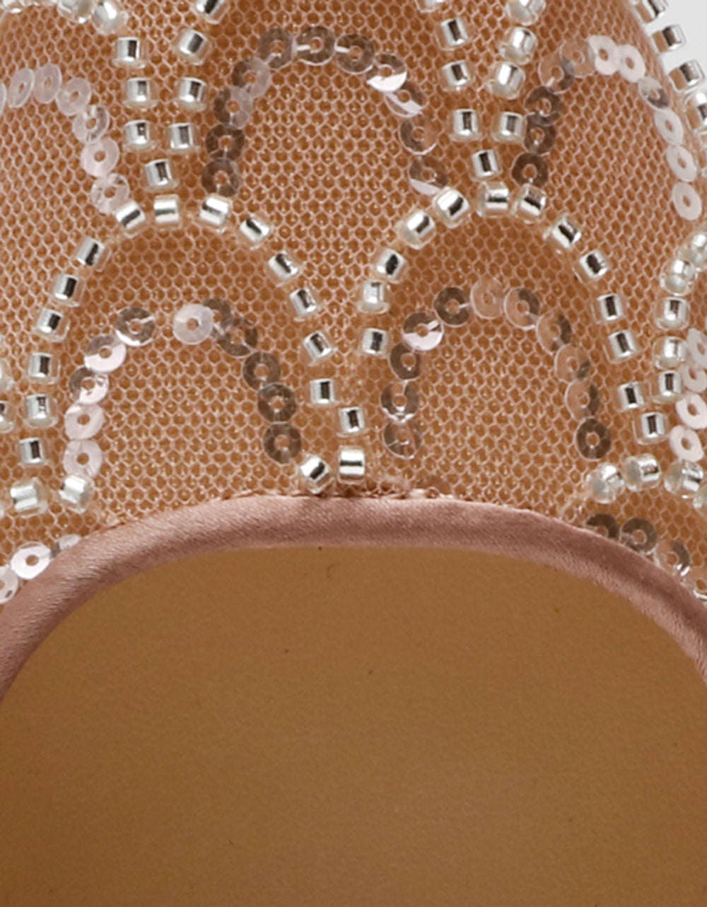 Betsey Johnson Popular | ELLIS NUDE Pointed-Toe Mesh Embellished Mule Women's Kitten Heel