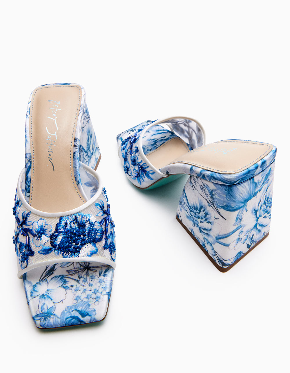 Betsey Johnson Featured | ROO BLUE FLORAL Slip-On Heel