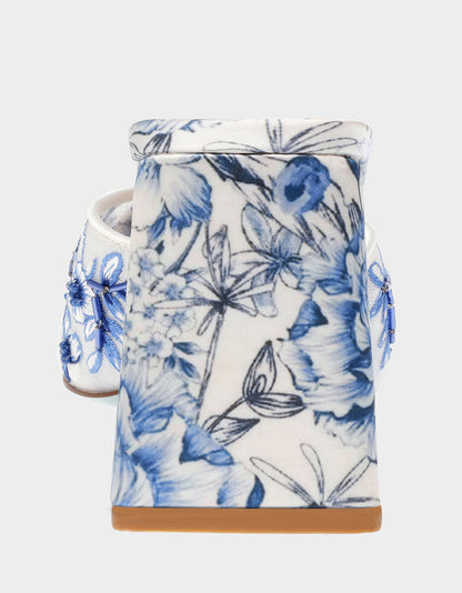 Betsey Johnson Featured | ROO BLUE FLORAL Slip-On Heel