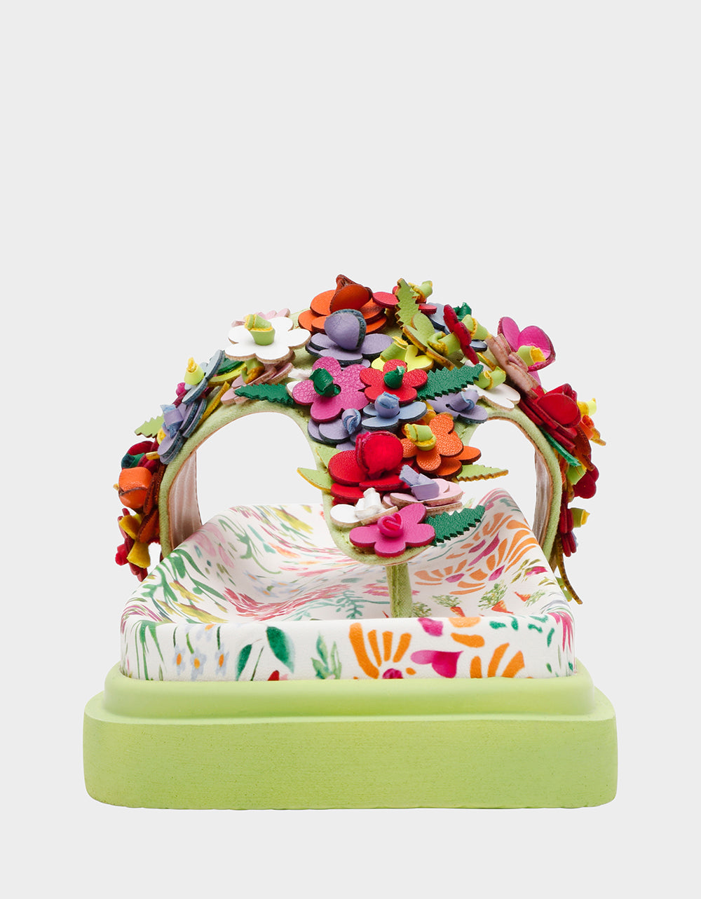 Betsey Johnson New | KAMMERON NATURAL FLORAL MULTI Women's Slip-On Footbed Floral Sandal