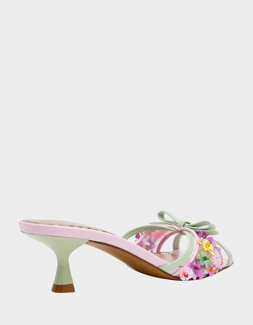 Betsey Johnson Deals | SHIRLEY Pink Multi Women's Kitten Heel Mule Heel