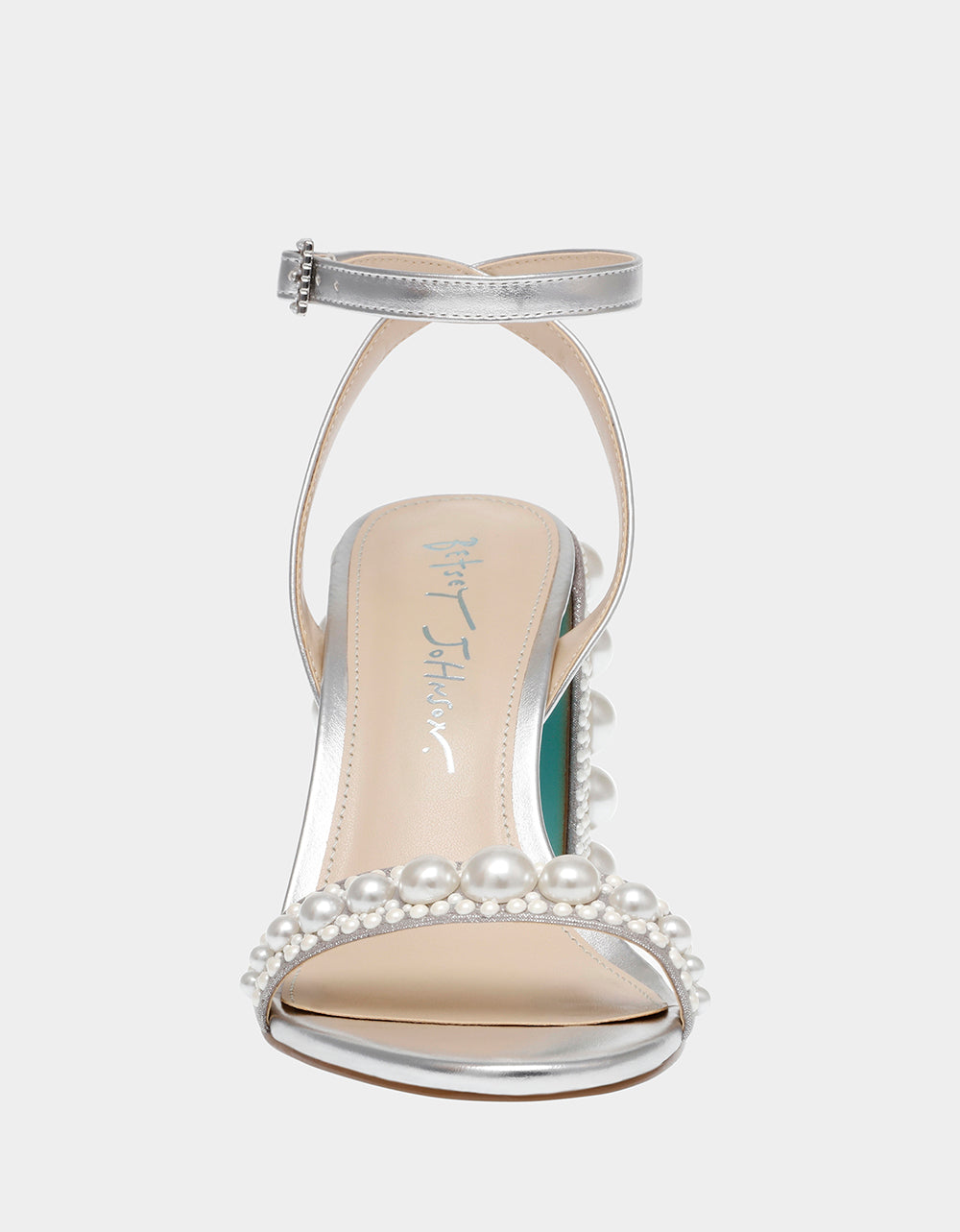 Betsey Johnson Quality | LEXI SILVER PEARL Block Heels