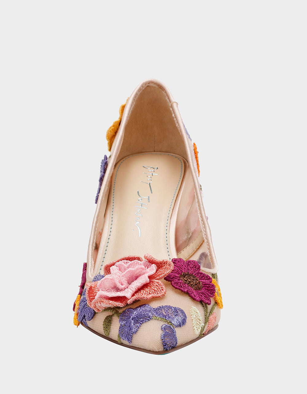 Betsey Johnson Discount | AIMEY NUDE FLORAL Pointed-Toe Stiletto Pump Heel