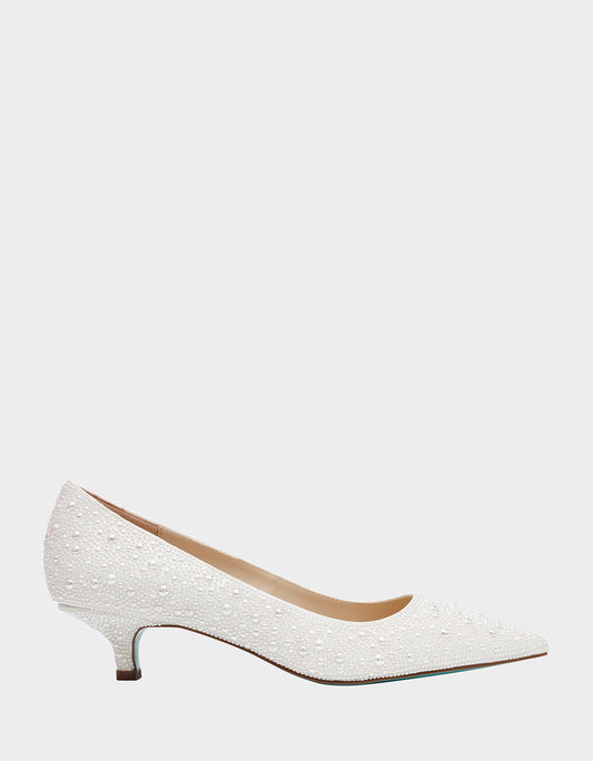 Betsey Johnson Customer Favorite | SCOUT PEARL Bridal Kitten Heel