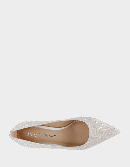 Betsey Johnson Customer Favorite | SCOUT PEARL Bridal Kitten Heel