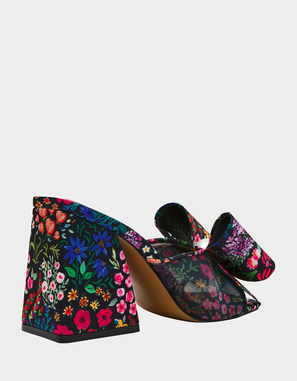 Betsey Johnson Top Pick | JORDN DITSY FLORAL Square-Toe Mule Block Heel