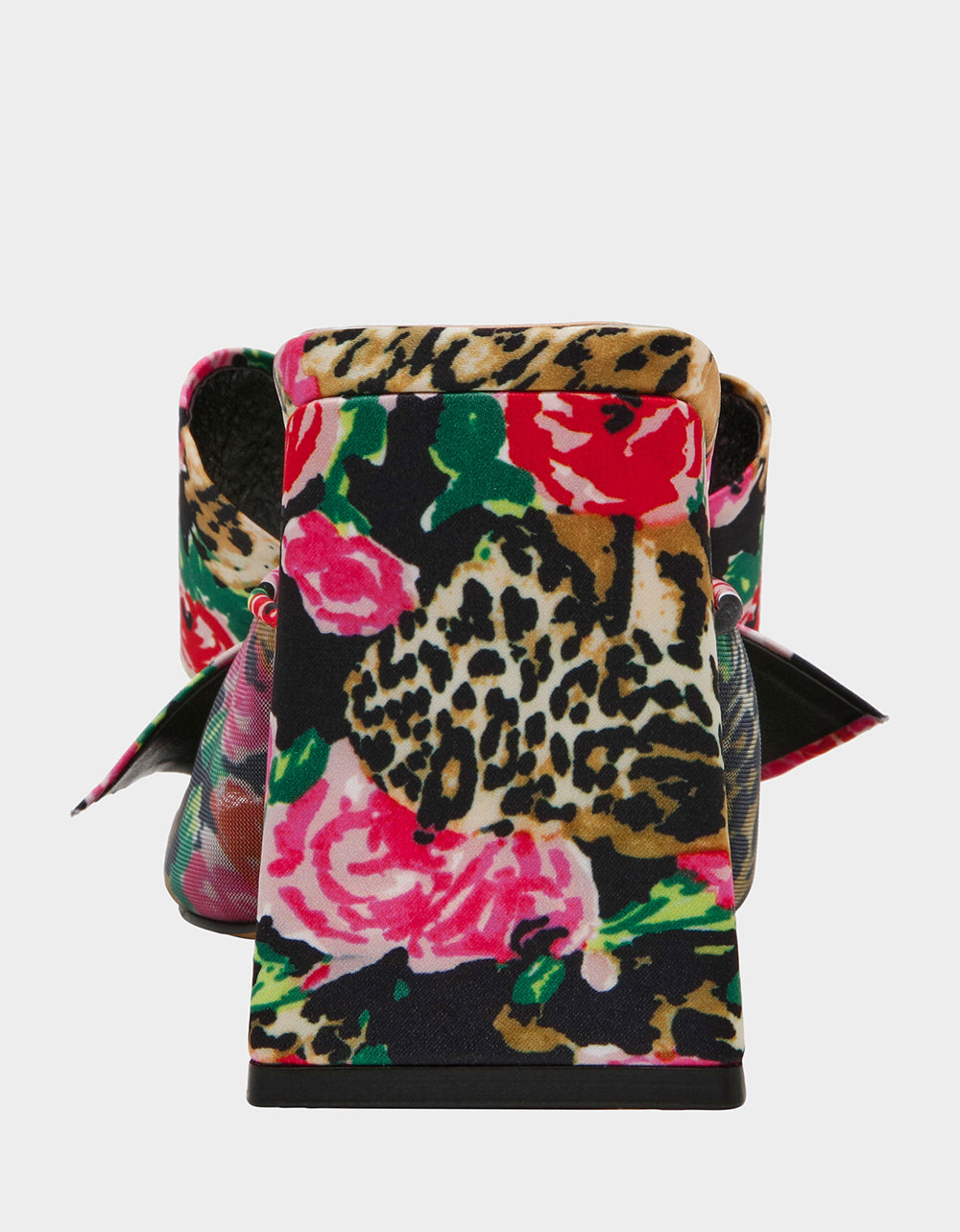 Betsey Johnson New | JORDN LEOPARD FLORAL Square-Toe Mule Block Heel