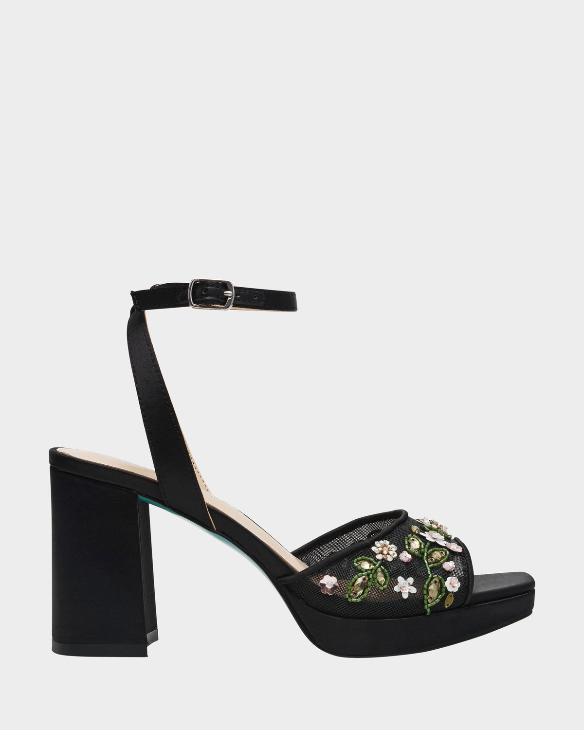 Betsey Johnson Recommended | KIRRA BLACK Platform Strappy Square-Toe Block Heel
