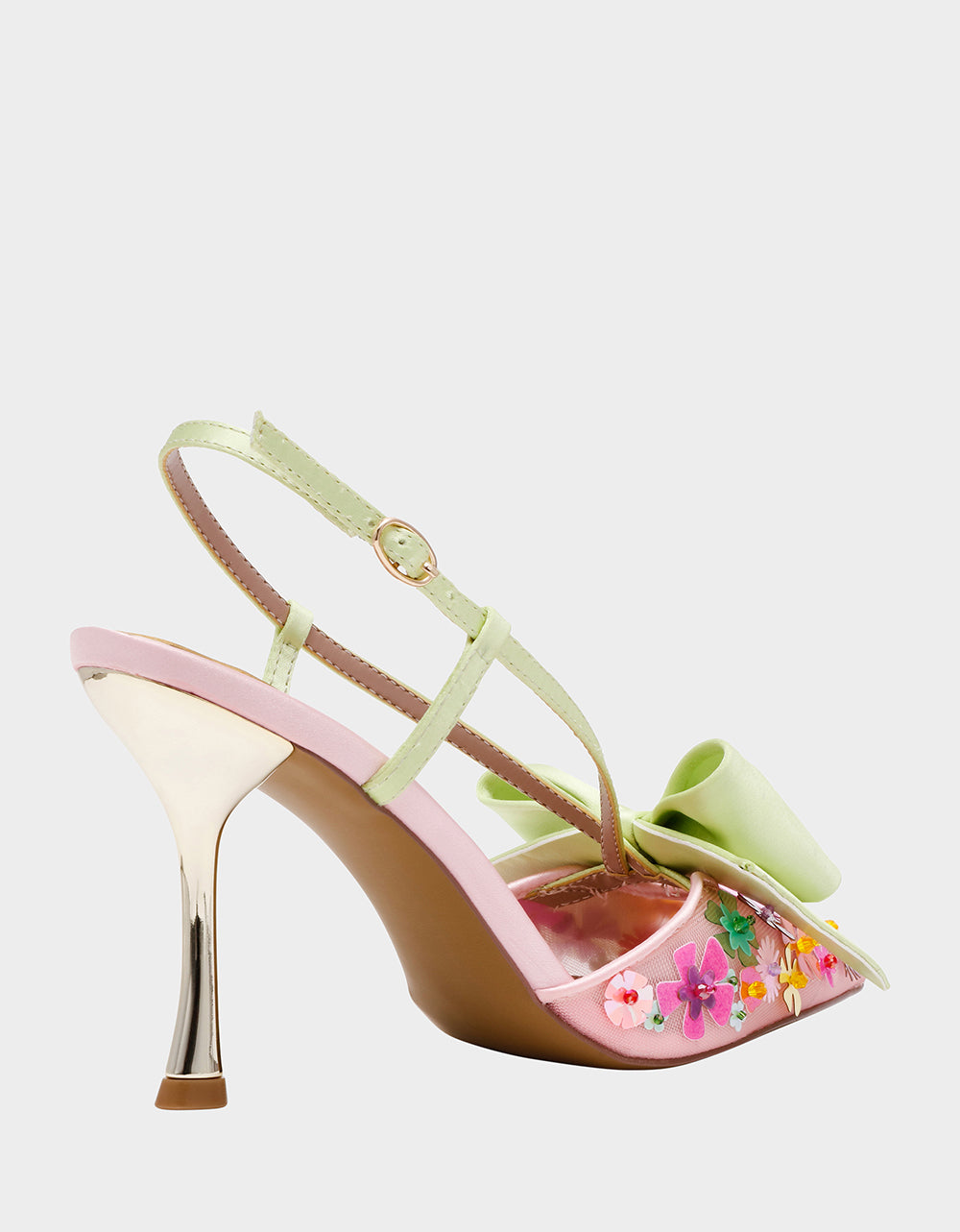 Betsey Johnson Trending | MELISA PINK MULTI Women's Floral Bow Stiletto Heel