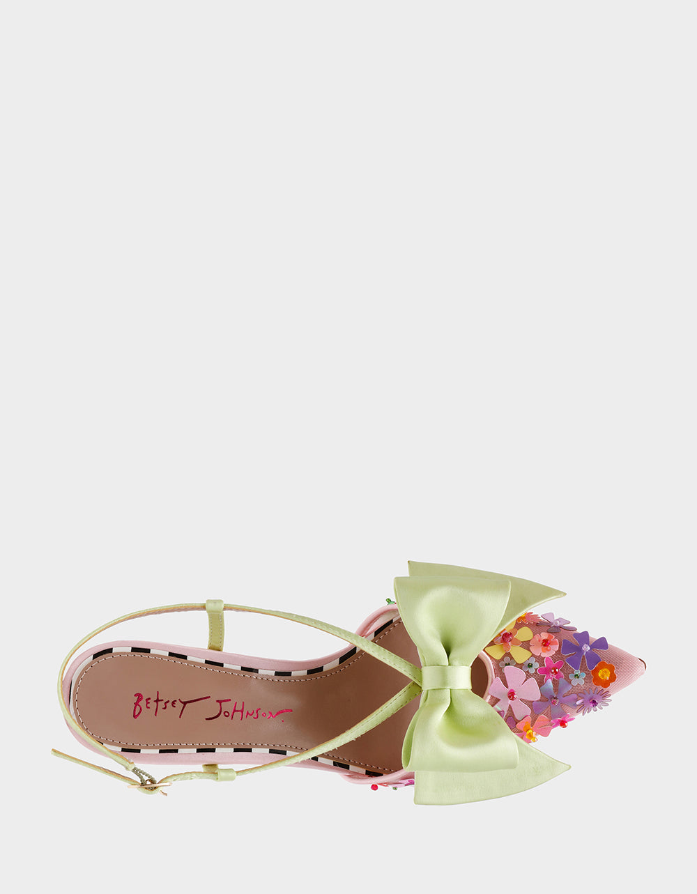 Betsey Johnson Trending | MELISA PINK MULTI Women's Floral Bow Stiletto Heel