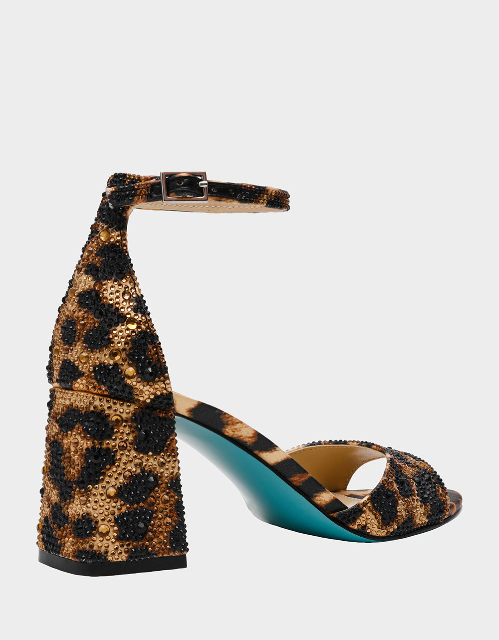 Betsey Johnson Smart Buy | KAMI LEOPARD Block Heel Open Toe Women's Heel