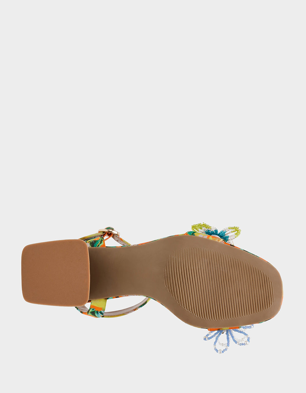 Betsey Johnson Trusted | CINTHIA YELLOW MULTI Strappy Block Heel