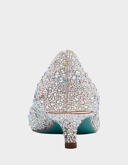 Betsey Johnson Discount | SCOUT RHINESTONE Bridal Kitten Heel