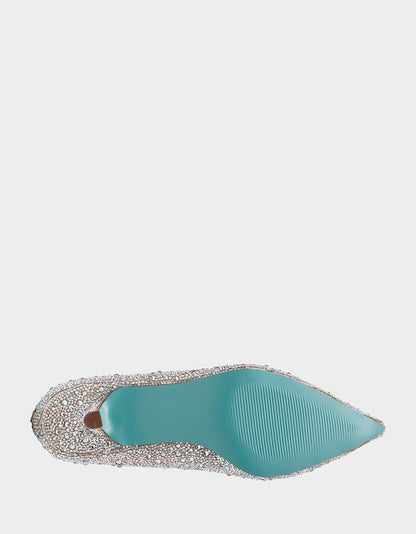Betsey Johnson Discount | SCOUT RHINESTONE Bridal Kitten Heel