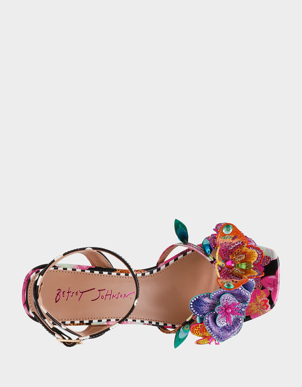 Betsey Johnson Best Seller | MARANDA BLACK MULTI Women's Block Floral Low Heel
