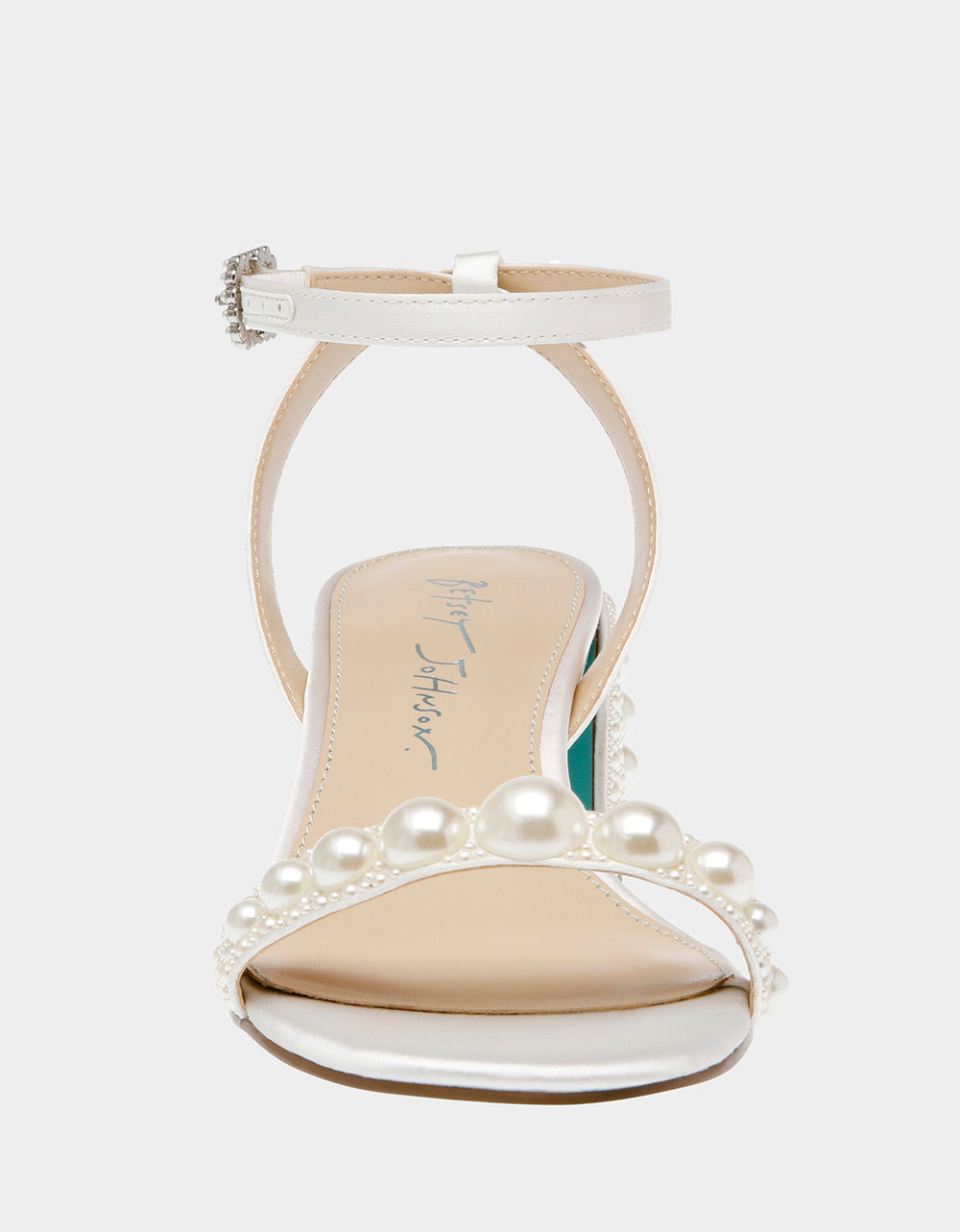 Betsey Johnson Essential | TINA IVORY Pearl Block Heel Sandal