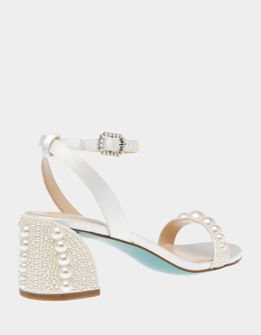 Betsey Johnson Essential | TINA IVORY Pearl Block Heel Sandal