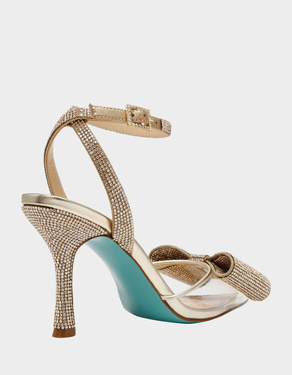 Betsey Johnson Signature | HART LIGHT GOLD Bow Heels