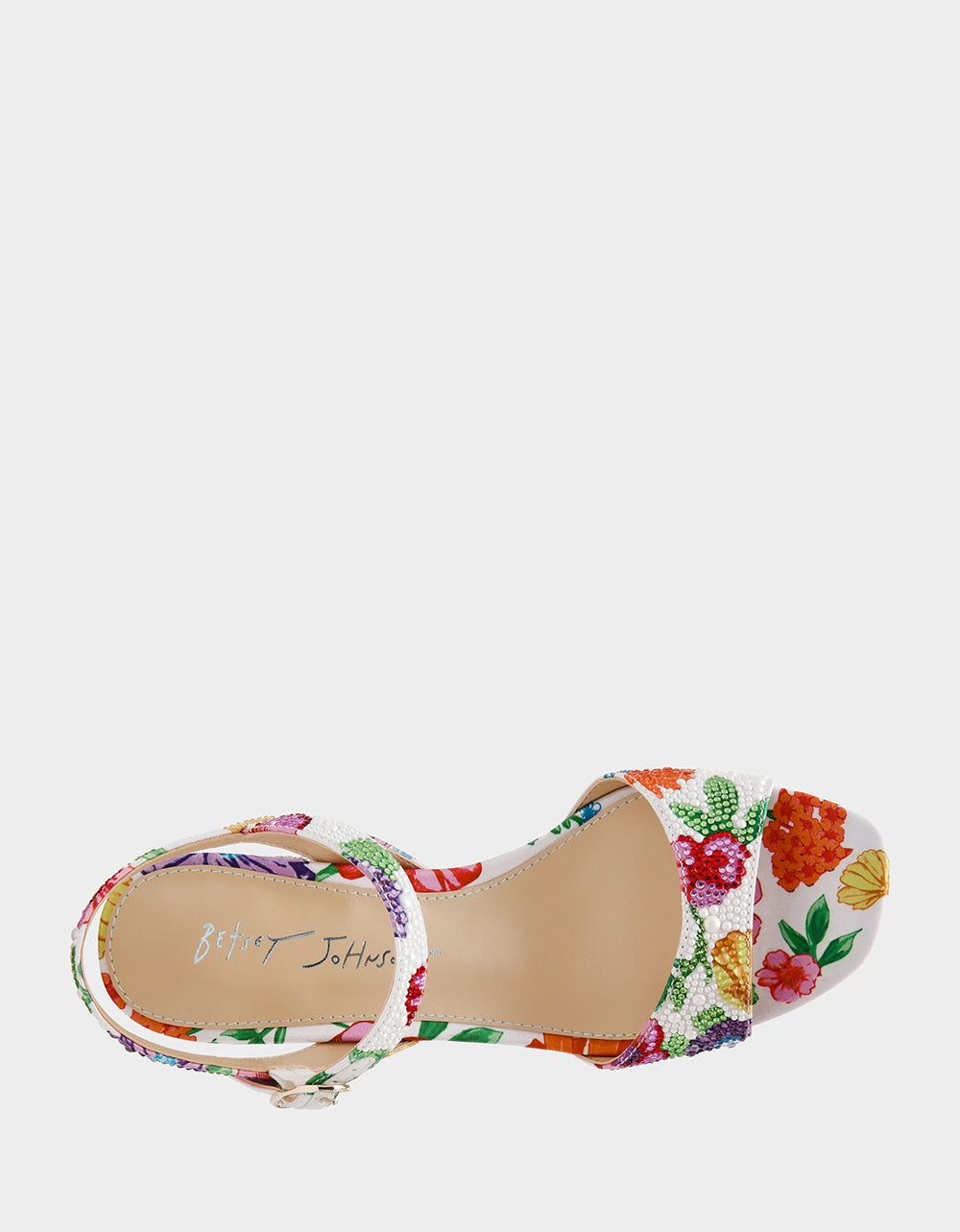 Betsey Johnson Best Price | TAMY BRIGHT MULTI Women's Floral Block Heel Sandal