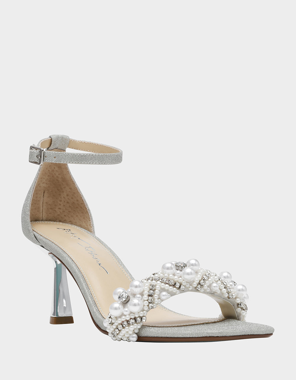 Betsey Johnson Trusted | MILO SILVER Embellished Kitten Heel