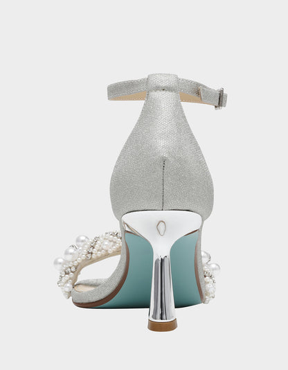 Betsey Johnson Trusted | MILO SILVER Embellished Kitten Heel