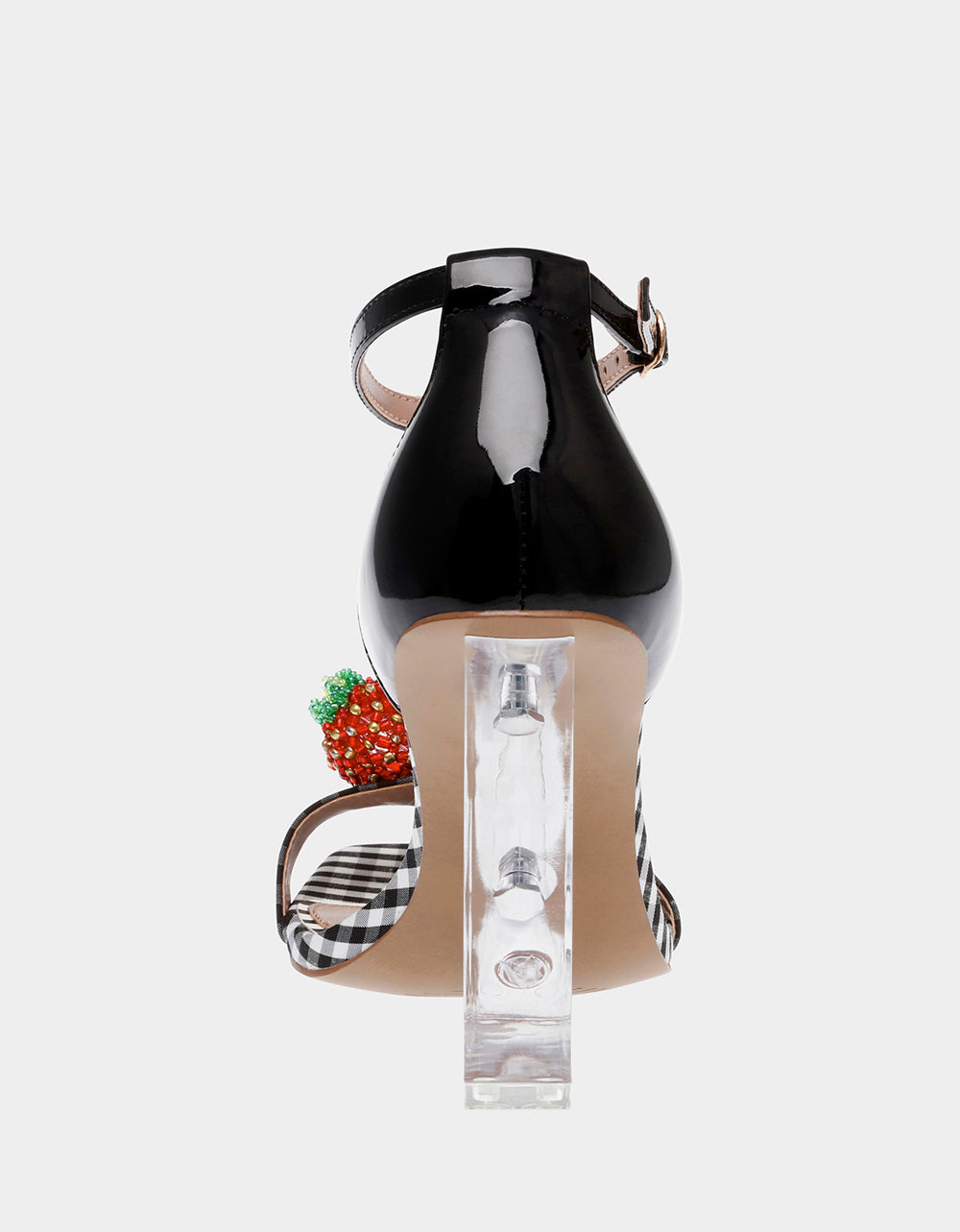 Betsey Johnson Great Value | HARLEN BLACK MULTI Gingham Sandal