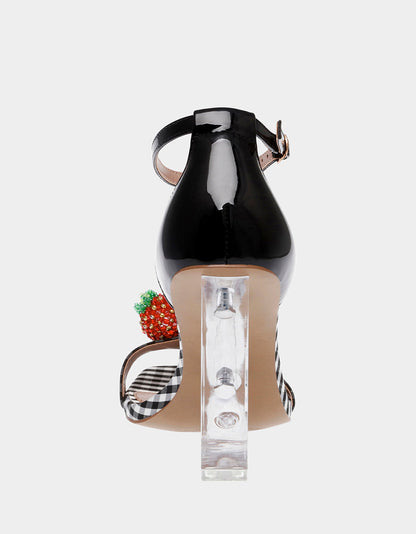Betsey Johnson Great Value | HARLEN BLACK MULTI Gingham Sandal