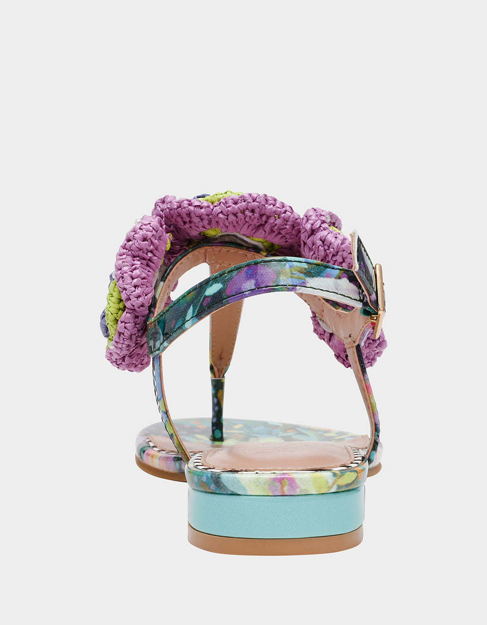 Betsey Johnson Best Seller | CINDII BRIGHT MULTI T-Strap Flat Thong Sandal