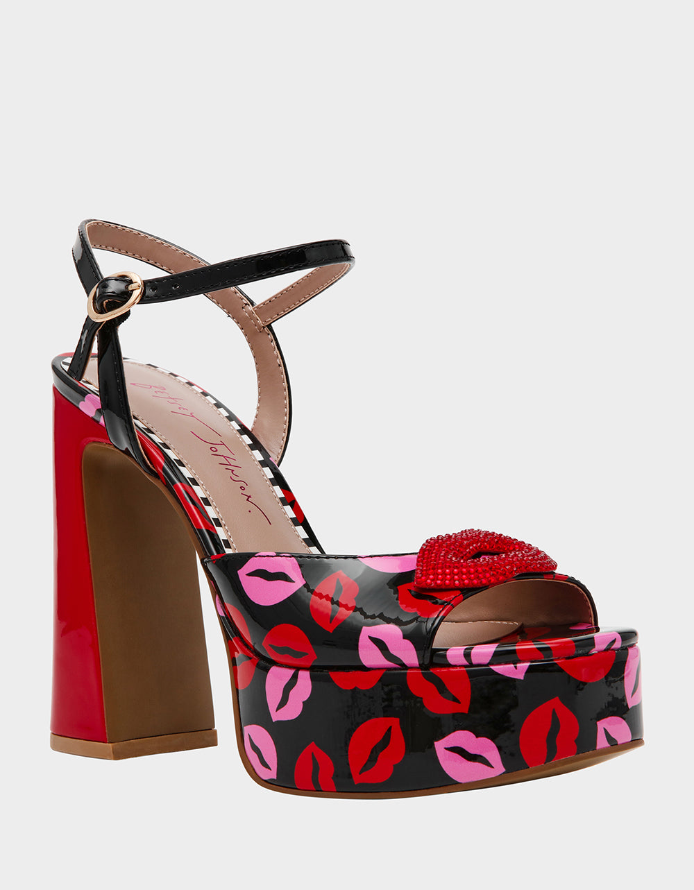 Betsey Johnson Exclusive | ALLYSON MULTI LIPS Women's Platform Sandal Heels