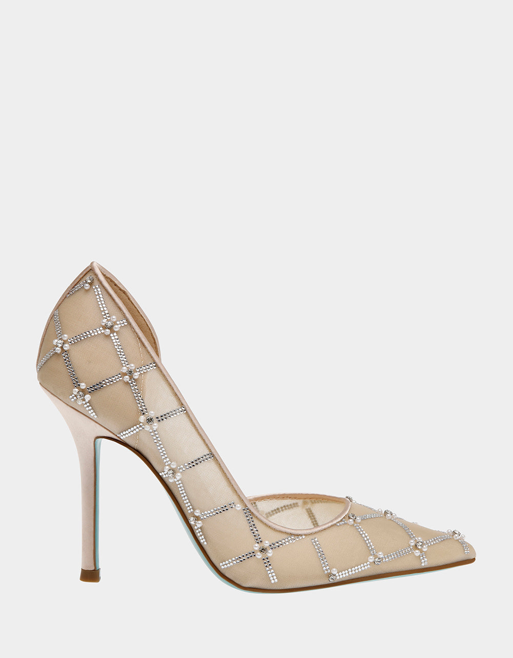 Betsey Johnson New | CRUZE NUDE Pointed Toe Mesh Heel